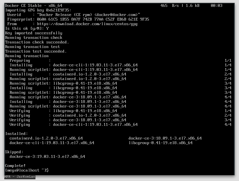 Install Docker-ce, Docker-ce-cli, Containerd.io Dengan perintah –nobest
