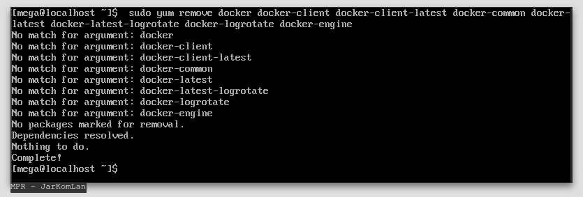 Remove old docker